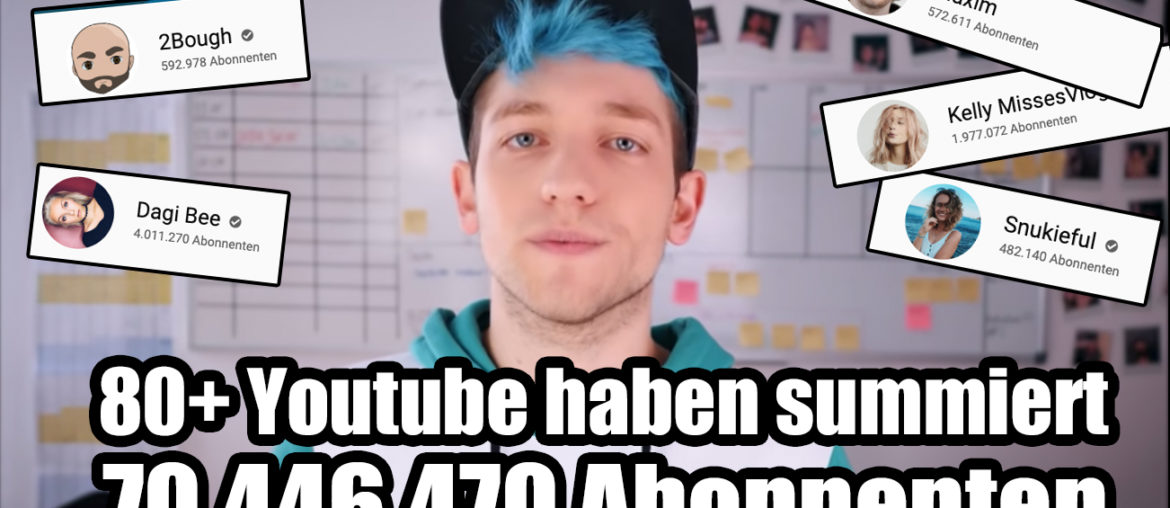 Europawahl-Statement Funfact: 80+ Youtube haben summiert 70.446.470 Abonnenten