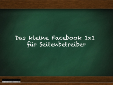 kleine 1x1 für Facebook Pages