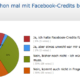 Umfrage zu Facebook Credits