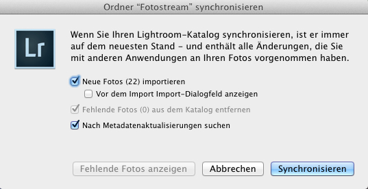 Lightroom fragt nochmal nach, ob man es auch wirklich tun möchte