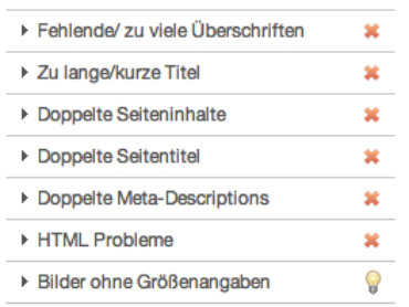 Seitwert Analyze Übersicht